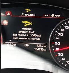 VWPorsche Fahrer said You need to add at least 2. . Audi adblue system fault no restart in 1000 km